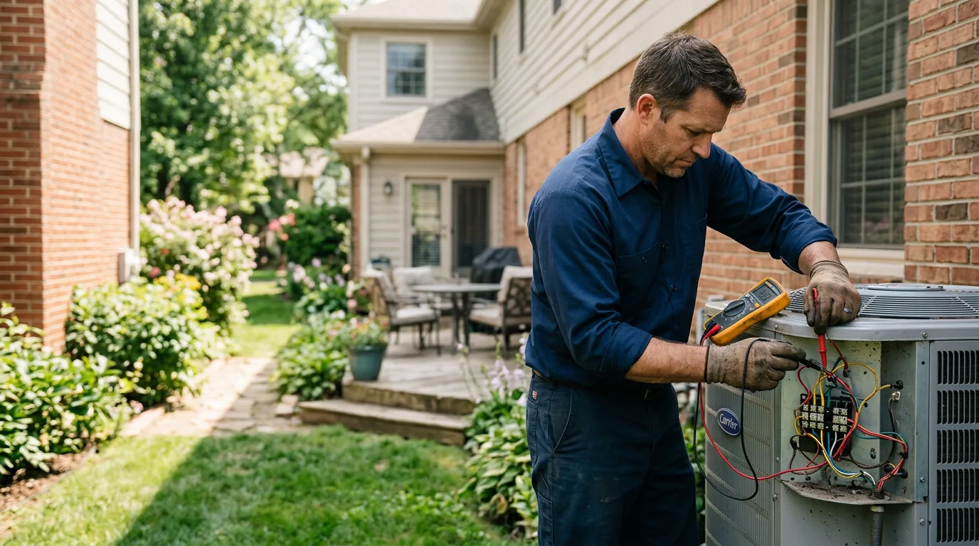 HVAC technician working near Hellier, KY